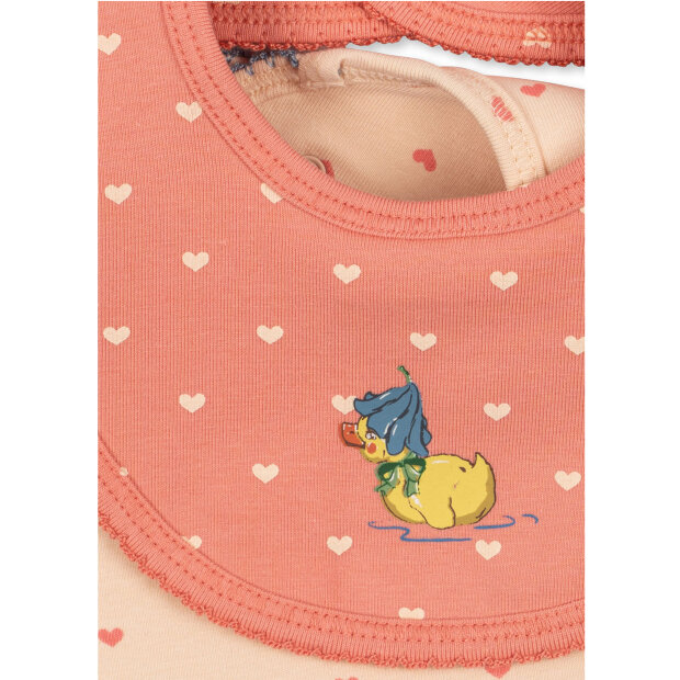 KONGES SLØJD - BASIC 2 PACK BIBS | COEUR LANTANA/TEDDY