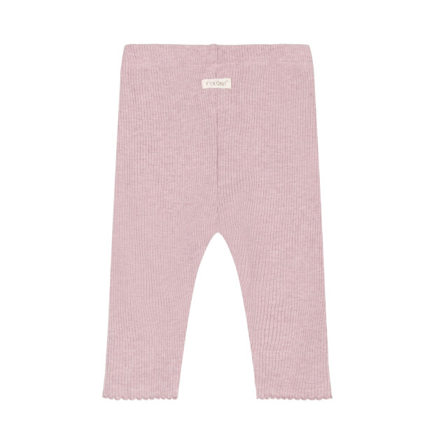 FIXONI - LEGGINGS MELANGE RIB | PALE MAUVE MELANGE