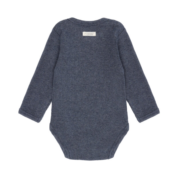 FIXONI - BODY LS MELANGE RIB | VINTAGE INDIGO MELANGE