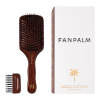 FAN PALM - BEECH WOOD BOAR + NYLON MEDIUM | EBONY GLOSSY BROWN