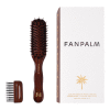 FAN PALM - BEECH WOOD BOAR + NYLON TALL SLIM | EBONY GLOSSY BROWN FAN PALM - BEECH WOOD BOAR + NYLON TALL SLIM | EBONY GLOSSY BROWN