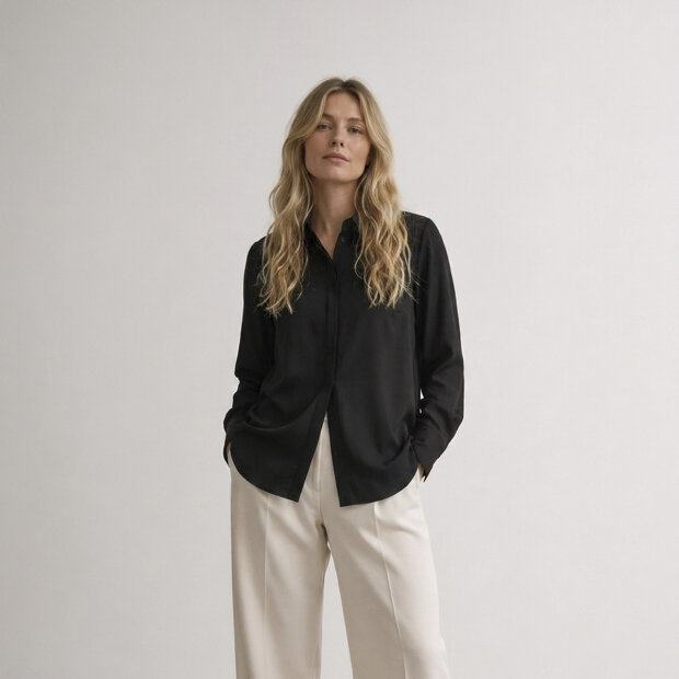 BTF CPH - AURORA BAMBOO SKJORTE  | DARK TAUPE 