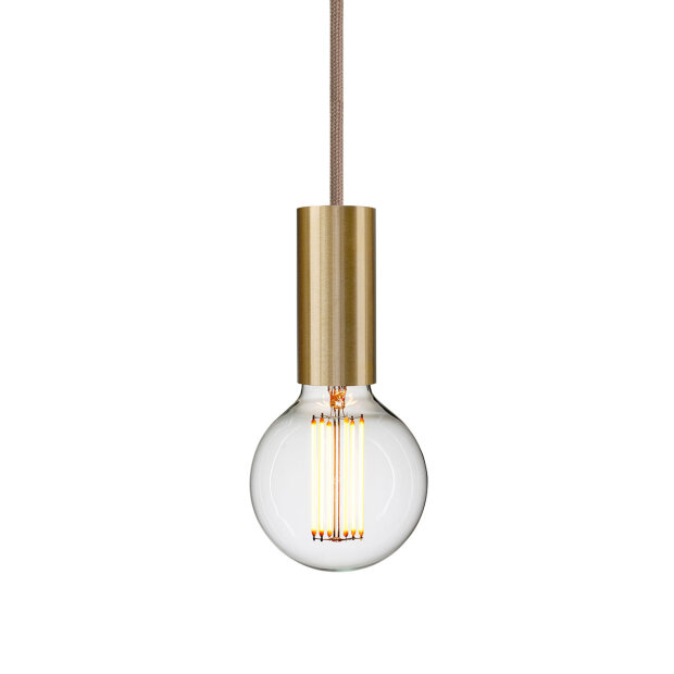 NUD COLLECTION - Rail brass pendant, brownie