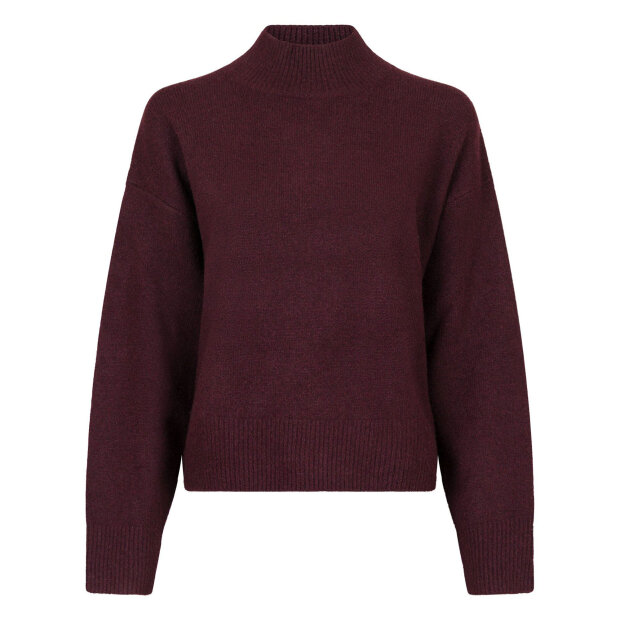 NEO NOIR - PAULINA KNIT BLOUSE | WINE