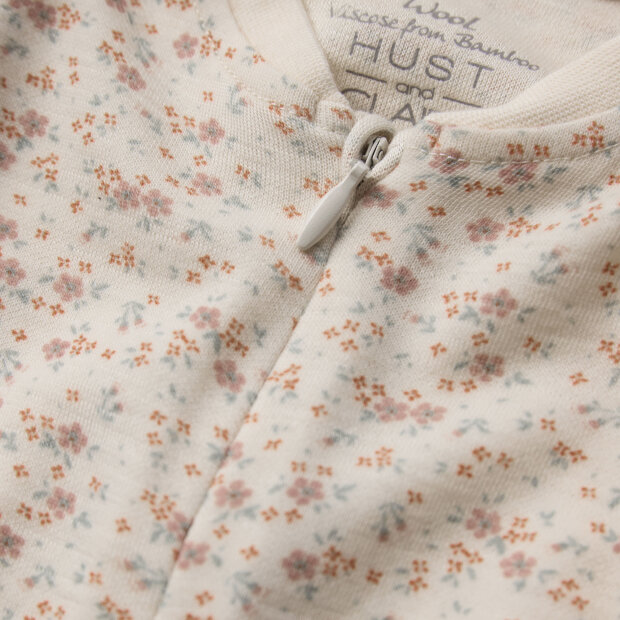 HUST AND CLAIRE - MANU ZIP TINY NIGHT SUIT | OFF WHITE