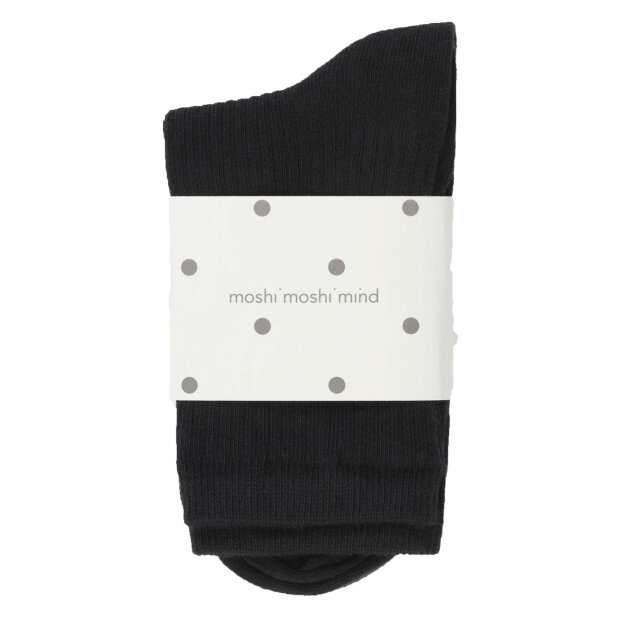 MOSHI MOSHI MIND - STORY RIB STRØMPER | BLACK