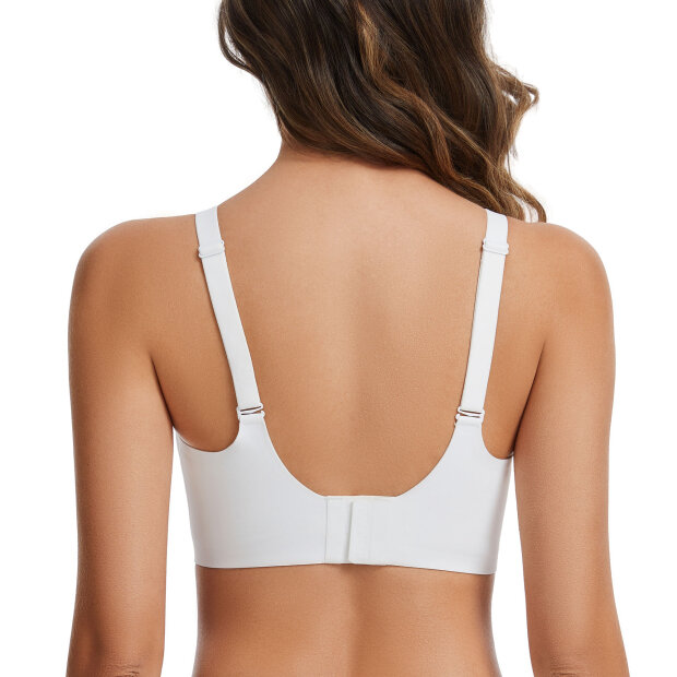 FEMIFEMME - SOFTSCALLOP FULL COVERAGE BØJLEFRI BH | WHITE