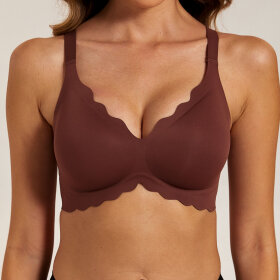 FEMIFEMME - SOFTSCALLOP FULL COVERAGE BØJLEFRI BH | VELVET CHOCO