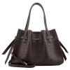 POURCHET - BLOSSOM CROCCO LARGE | MARRON POURCHET - BLOSSOM CROCCO LARGE | MARRON