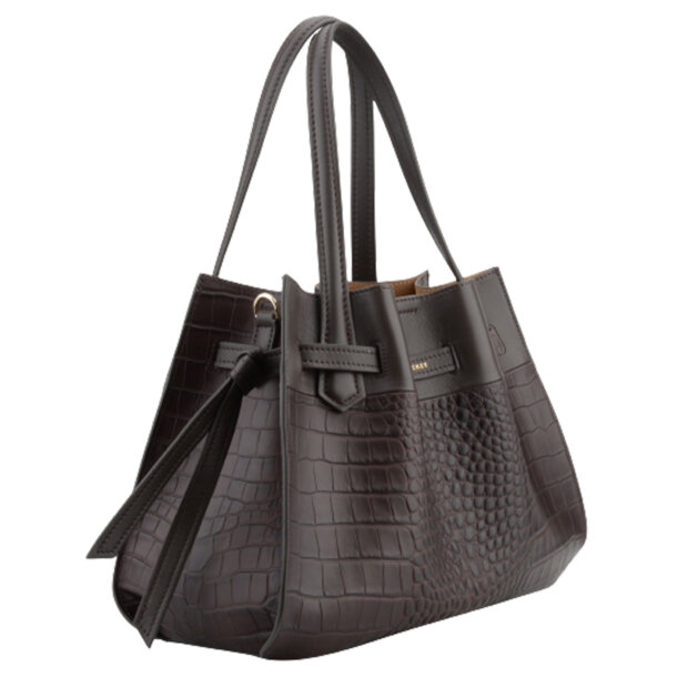 POURCHET - BLOSSOM CROCCO LARGE | MARRON
