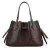 POURCHET - BLOSSOM CROCCO LARGE | MARRON POURCHET - BLOSSOM CROCCO LARGE | MARRON