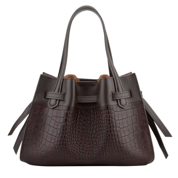 POURCHET - BLOSSOM CROCCO LARGE | MARRON