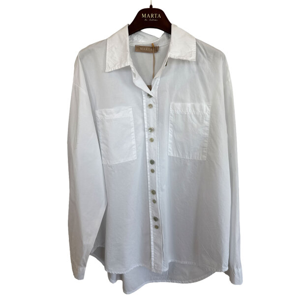 MARTA DU CHATEAU - CITRINE SHIRT | WHITE