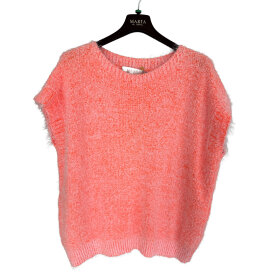 MARTA DU CHATEAU - LAYA KNIT VEST | ORANGE