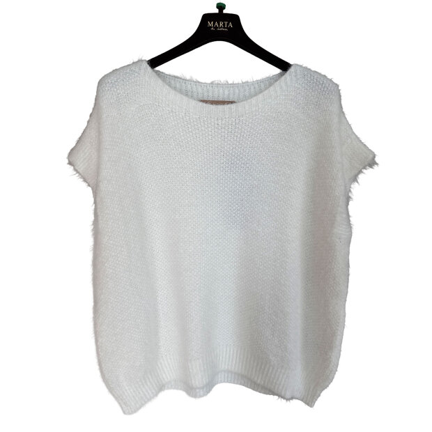 MARTA DU CHATEAU - LAYA KNIT VEST | WHITE