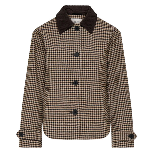 JDY - VALERIE CHECK JACKET | ICED COFFEE