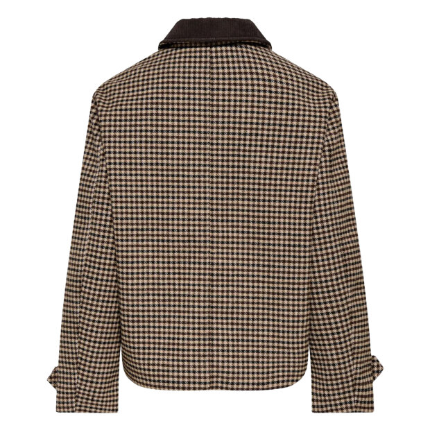 JDY - VALERIE CHECK JACKET | ICED COFFEE