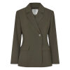 SECOND FEMALE - FIQUE FITTED BLAZER | BLACK OLIVE SECOND FEMALE - FIQUE FITTED BLAZER | BLACK OLIVE