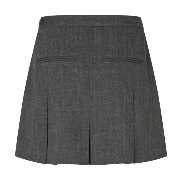 SECOND FEMALE - ANJOU MINI SKIRT | DARK GREY MELANGE