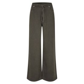 SECOND FEMALE - IRVEN DENIM JEANS | BLACK OLIVE