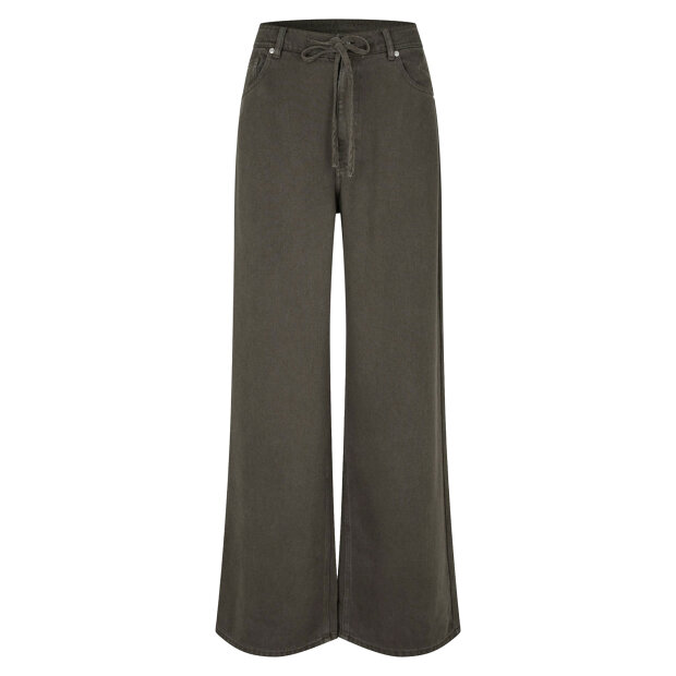 SECOND FEMALE - IRVEN DENIM JEANS | BLACK OLIVE