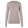 SECOND FEMALE - MATIMA O-NECK TEE | MID BROWN MELANGE SECOND FEMALE - MATIMA O-NECK TEE | MID BROWN MELANGE