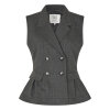 SECOND FEMALE - ANJOU WAISTCOAT | DARK GREY MELANGE SECOND FEMALE - ANJOU WAISTCOAT | DARK GREY MELANGE