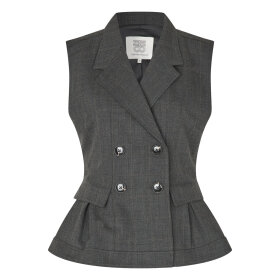 SECOND FEMALE - ANJOU WAISTCOAT | DARK GREY MELANGE