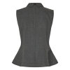 SECOND FEMALE - ANJOU WAISTCOAT | DARK GREY MELANGE SECOND FEMALE - ANJOU WAISTCOAT | DARK GREY MELANGE