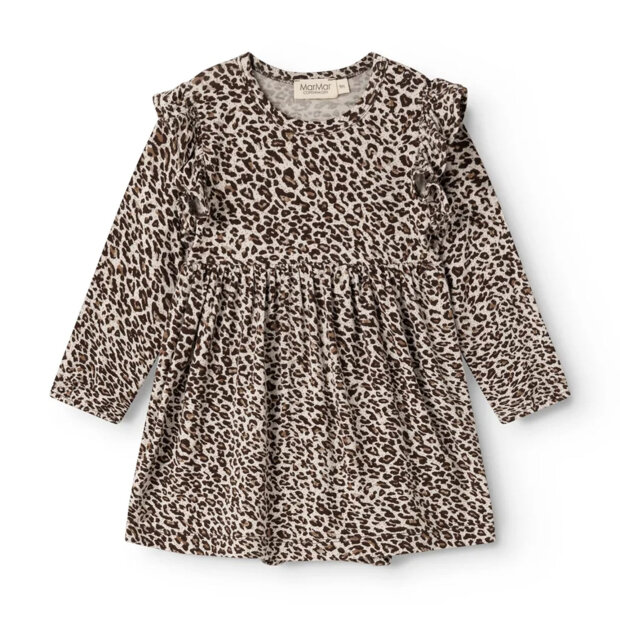 MARMAR COPENHAGEN - LEO RAMONA LS FRILL KJOLE | DARK BROWN LEO