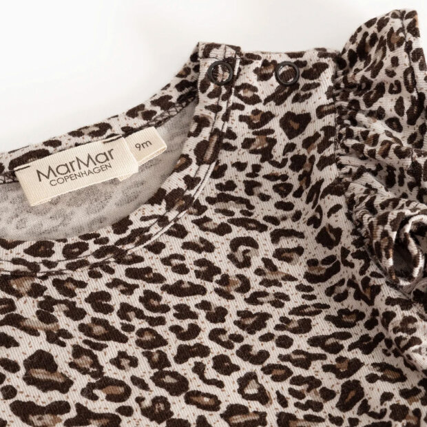 MARMAR COPENHAGEN - LEO RAMONA LS FRILL KJOLE | DARK BROWN LEO