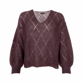 BLACK COLOUR - BJOERK ARGYLE JUMPER | COFFEE