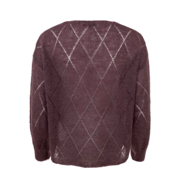 BLACK COLOUR - BJOERK ARGYLE JUMPER | COFFEE