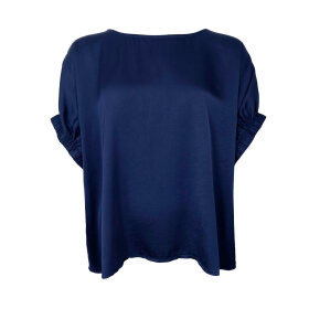 BLACK COLOUR - MABEL BLOUSE | DARK BLUE