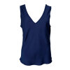 BLACK COLOUR - MABEL DOUBLE V-NECK TOP | DARK BLUE BLACK COLOUR - MABEL DOUBLE V-NECK TOP | DARK BLUE