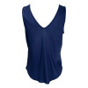 BLACK COLOUR - MABEL DOUBLE V-NECK TOP | DARK BLUE BLACK COLOUR - MABEL DOUBLE V-NECK TOP | DARK BLUE
