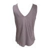BLACK COLOUR - MABEL DOUBLE V-NECK TOP | TAUPE BLACK COLOUR - MABEL DOUBLE V-NECK TOP | TAUPE