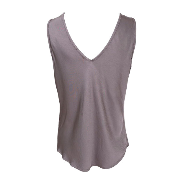BLACK COLOUR - MABEL DOUBLE V-NECK TOP | TAUPE