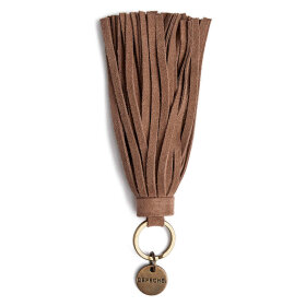 DEPECHE - TASSEL KEYRING | TAUPE