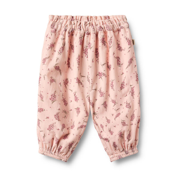 WHEAT - TROUSERS LINED POLLY | DIM ROSE FLOWERS