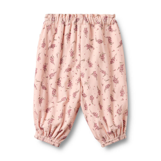 WHEAT - TROUSERS LINED POLLY | DIM ROSE FLOWERS
