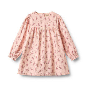 WHEAT - DRESS L/S ELVIRA | DIM ROSE FLOWERS