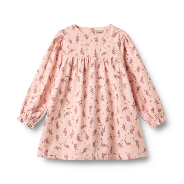 WHEAT - DRESS L/S ELVIRA | DIM ROSE FLOWERS