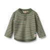 WHEAT - T-SHIRT L/S OSVALD | DARK GREEN STRIPE WHEAT - T-SHIRT L/S OSVALD | DARK GREEN STRIPE