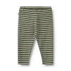 WHEAT - JERSEY PANTS MANFRED | DARK GREEN STRIPE