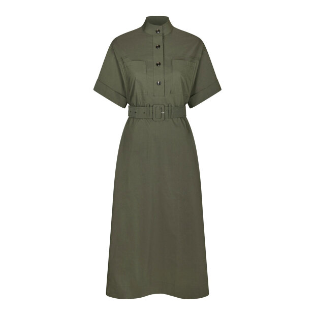 NEO NOIR - CINA POPLIN DRESS | ARMY