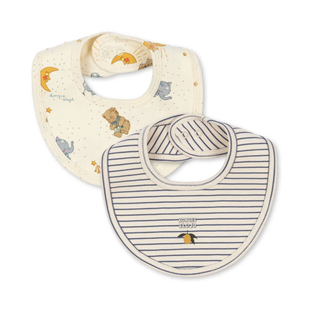 KONGES SLØJD - BASIC 2 PACK BIBS | STRIPE COMO