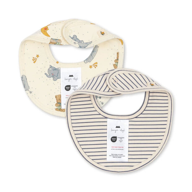 KONGES SLØJD - BASIC 2 PACK BIBS | STRIPE COMO
