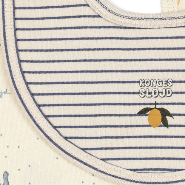 KONGES SLØJD - BASIC 2 PACK BIBS | STRIPE COMO