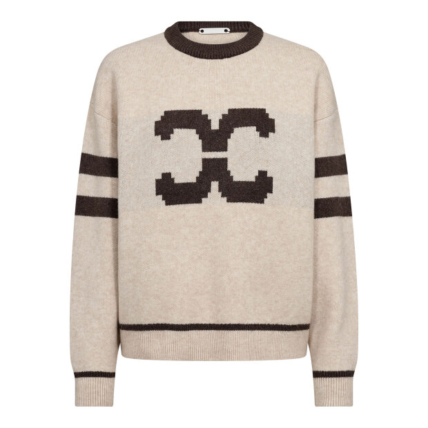 CO COUTURE - ROW COCO LOGO KNIT | CREME